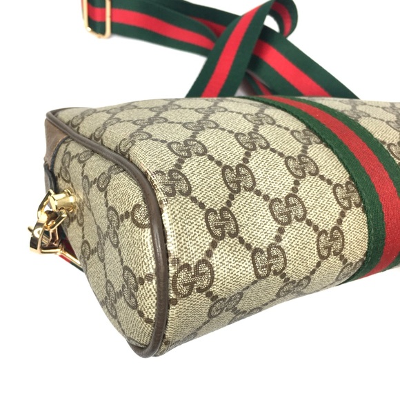 Authentic Gucci brown monogram coated canvas crossbody bag clutch - Picture 9 of 16